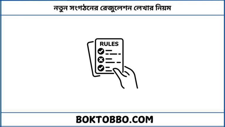 নতুন সংগঠনের রেজুলেশন লেখার নিয়ম